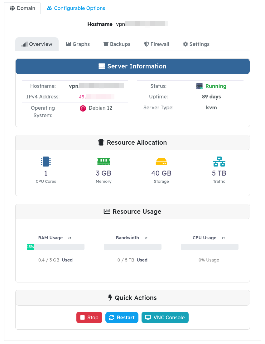Main Dashboard