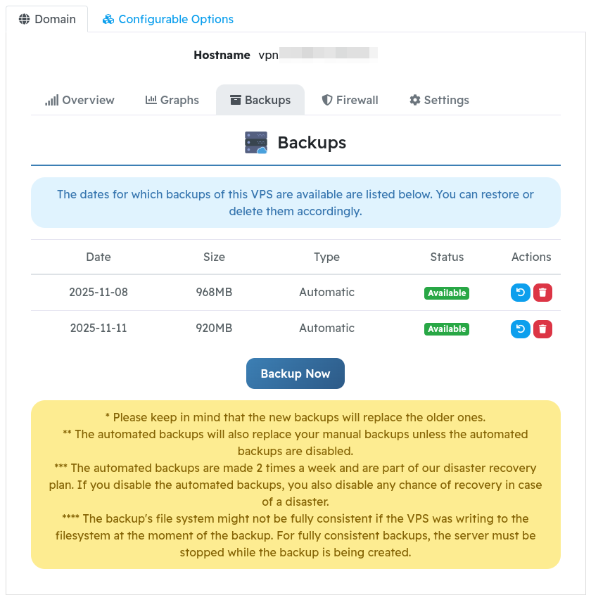 Backups